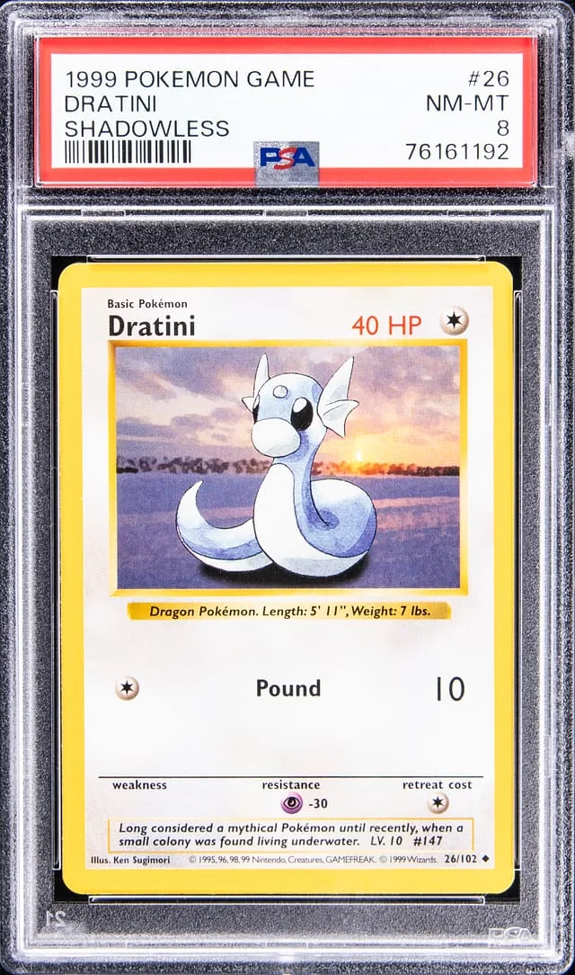 1999 Pokemon Game Shadowless Dratini #26 card image