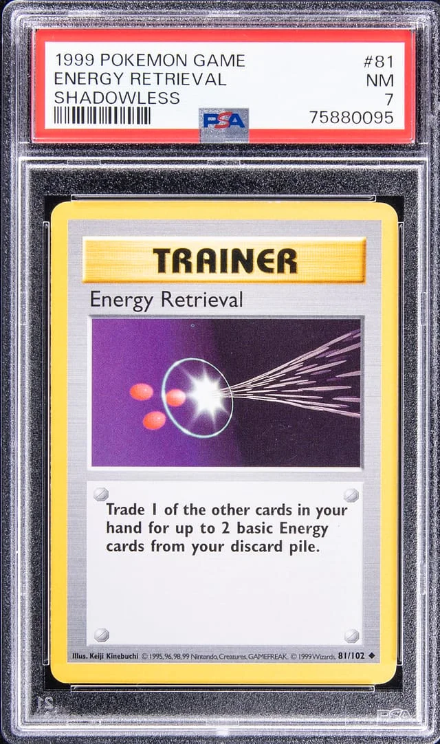 1999 Pokemon Game Shadowless Energy Retrieval #81 card image