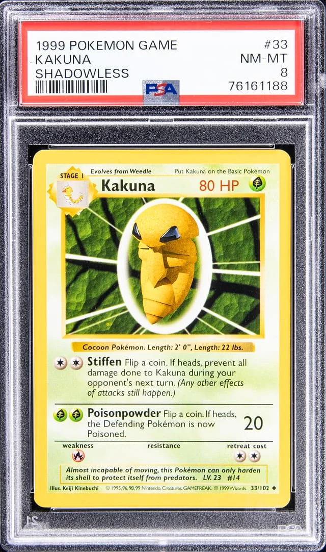 1999 Pokemon Game Shadowless Kakuna #33 card image