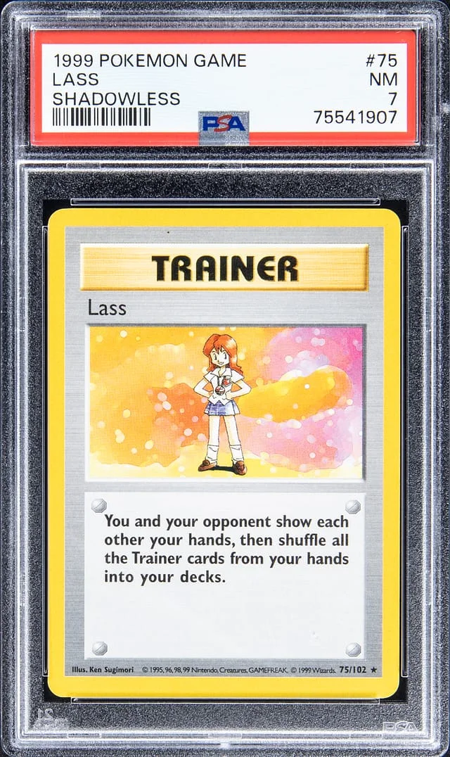 1999 Pokemon Game Shadowless Lass #75 card image