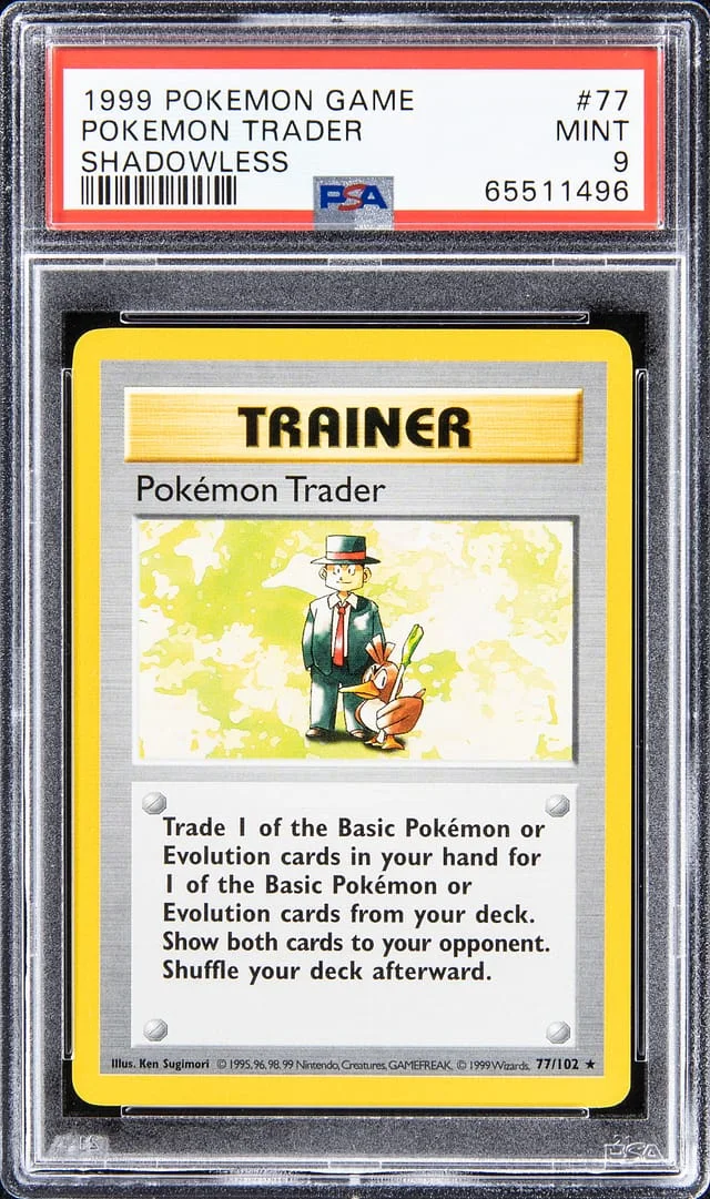 1999 Pokemon Game Shadowless Pokemon Trader #77 card image
