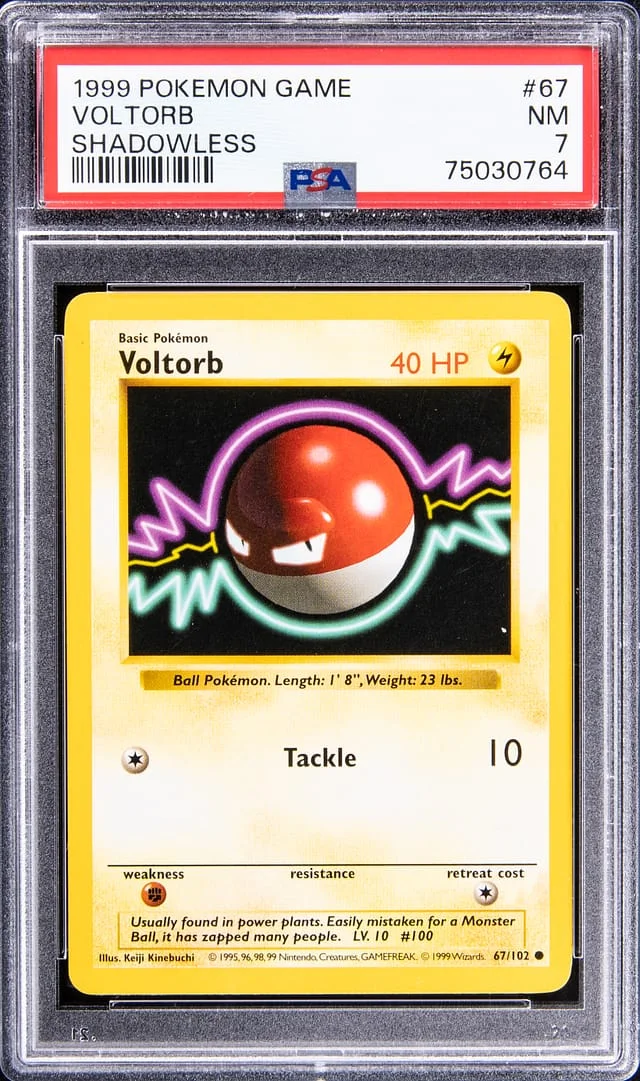 1999 Pokemon Game Shadowless Voltorb #67 card image