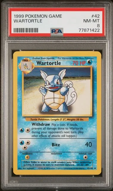 1999 Pokemon Game Wartortle #42 card image