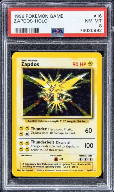 1999 Pokemon Game Zapdos-Holo #16 card image