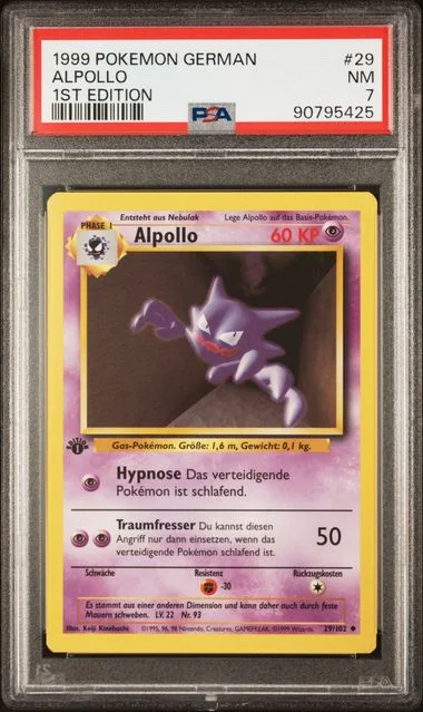 1999 Pokemon German 1st Edition Alpollo #29 card image