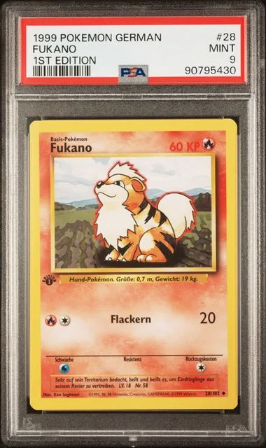 1999 Pokemon German 1st Edition Fukano #28 card image