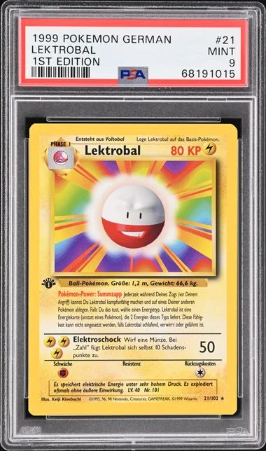 1999 Pokemon German 1st Edition Lektrobal #21 card image