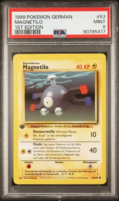 1999 Pokemon German 1st Edition Magnetilo #53 card image
