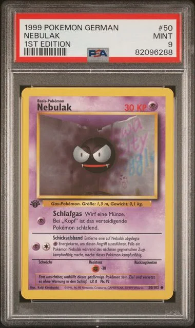 1999 Pokemon German 1st Edition Nebulak #50 card image