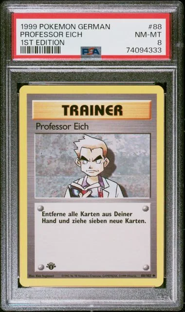 1999 Pokemon German 1st Edition Professor Eich #88 card image