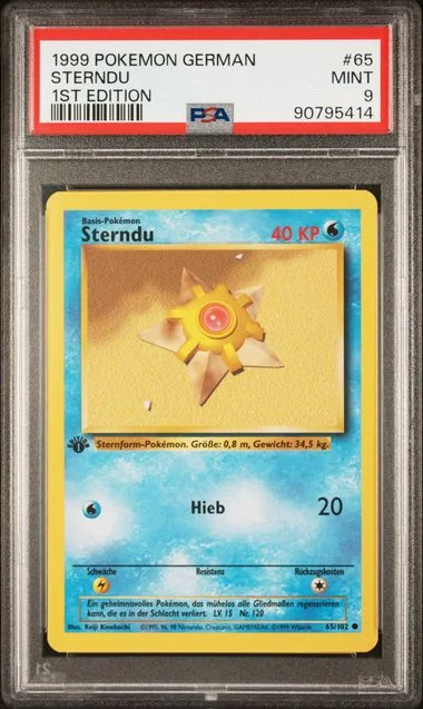 1999 Pokemon German 1st Edition Sterndu #65 card image