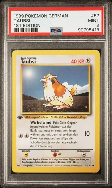 1999 Pokemon German 1st Edition Taubsi #57 card image
