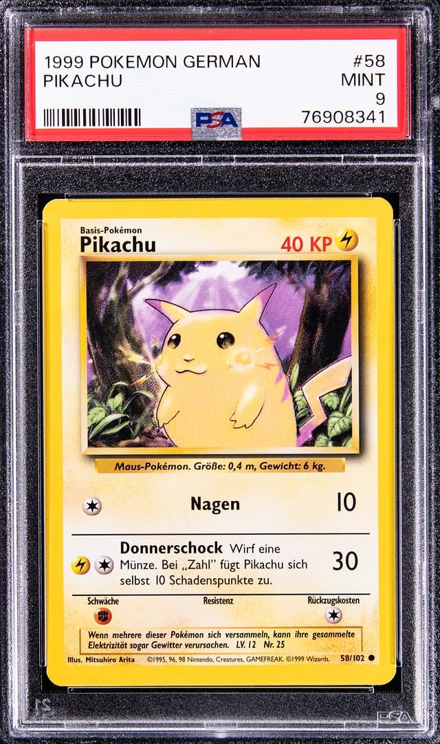 1999 Pokemon German Pikachu #58 card image
