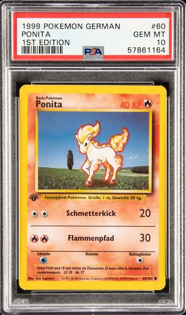 1999 Pokemon German Ponita #60 card image