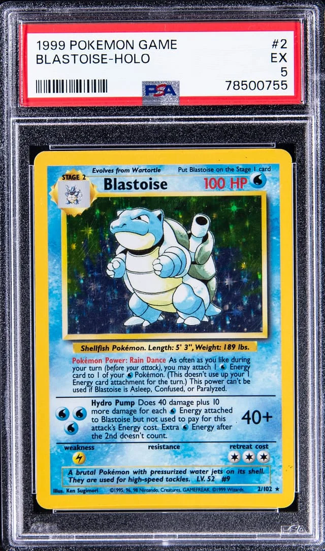 1999 Pokemon Holo Blastoise #2 card image