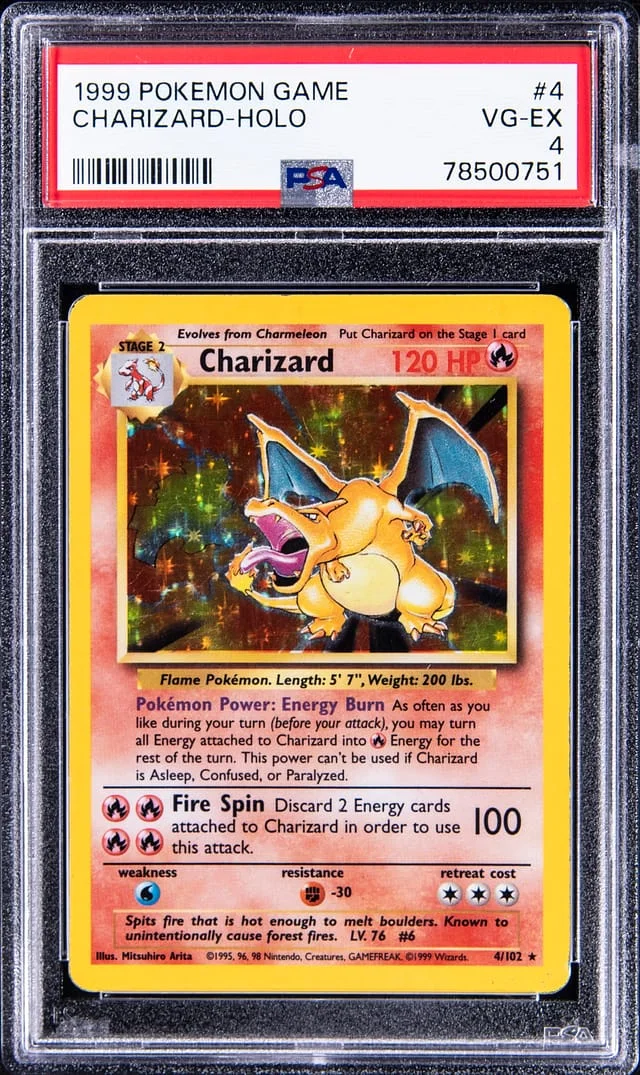 1999 Pokemon Holo Charizard #4 card image