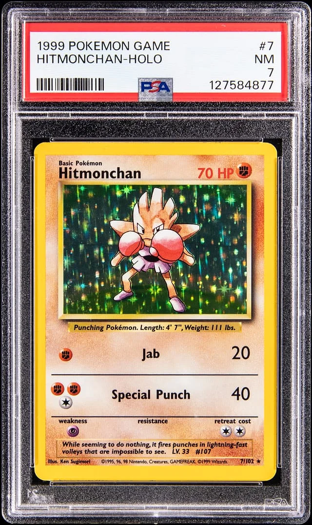 1999 Pokemon Holo Hitmonchan #7 card image
