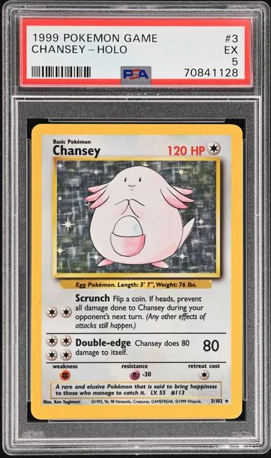 1999 Pokemon Holofil Chansey #3 card image