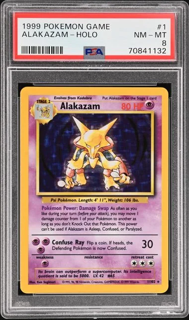 1999 Pokemon Holofoil Alakazam #1 card image