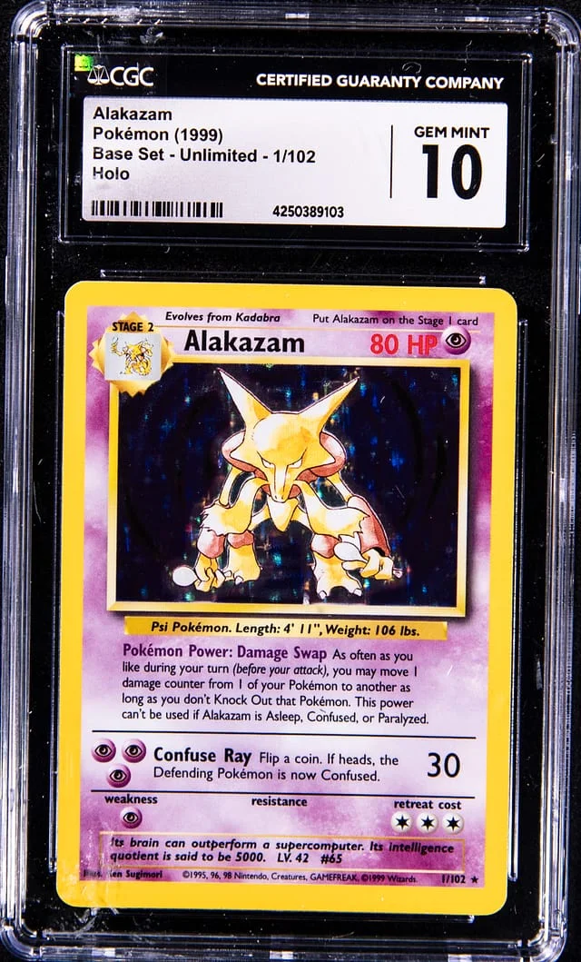 1999 Pokemon Holofoil - Base Set - Unlimited Alakazam #1 card image