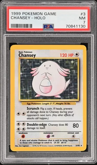 1999 Pokemon Holofoil Chansey #3 card image