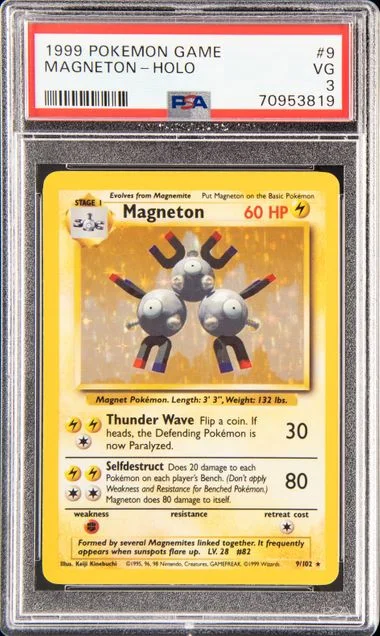 1999 Pokemon Holofoil Magneton #9 card image
