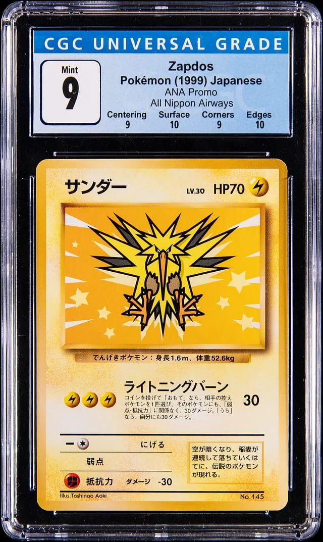 1999 Pokemon Japanese ANA Promo Zapdos #145 card image