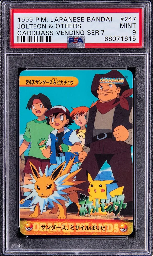 1999 Pokemon Japanese Bandai Carddass Vending Series 7 Joleton & Others #247 card image