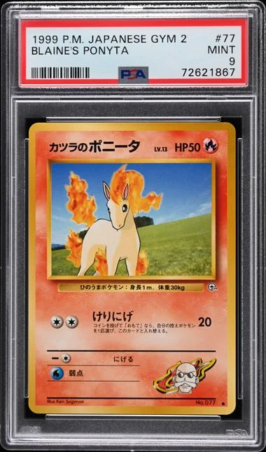 1999 Pokemon Japanese Gym 2 Blaine's Ponyta #77 card image