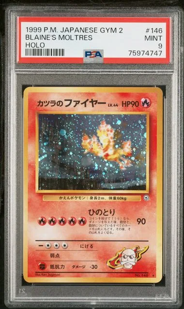 1999 Pokemon Japanese Gym 2 Holofoil Blaine's Moltres #146 card image