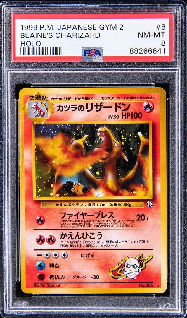 1999 Pokemon Japanese Gym 2 Rare Holofoil Blaine's Charizard #006 card image