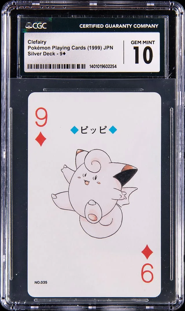 1999 Pokemon Japanese Playing Cards Silver Deck of diamonds Clefairy #9 card image