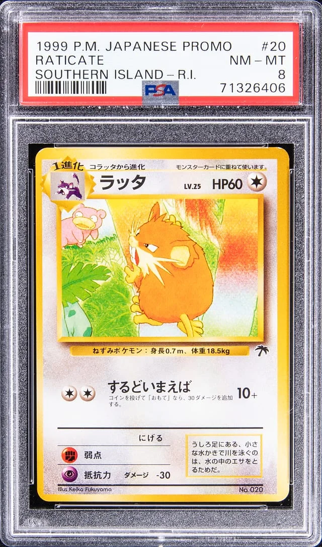 1999 Pokemon Japanese Promo Southern Island R.I. Raticate #20 card image