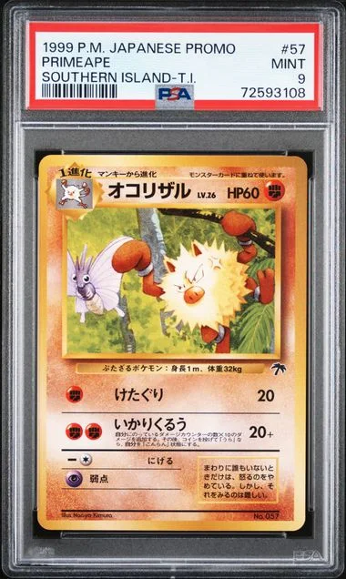 1999 Pokemon Japanese Promo Southern Islands Southern Island T.I. Primeape #57 card image