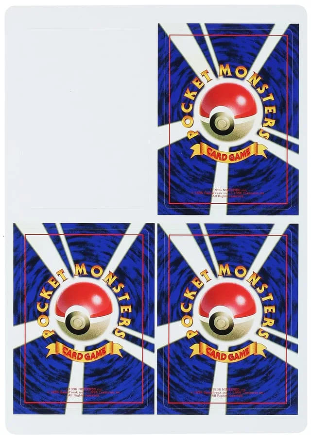 1999 Pokemon Japanese Tropical Mega Battle Legendary Birds Printing Plate Sheet - Articuno/Zapdos/Moltres x 8.25 #5.75 card image