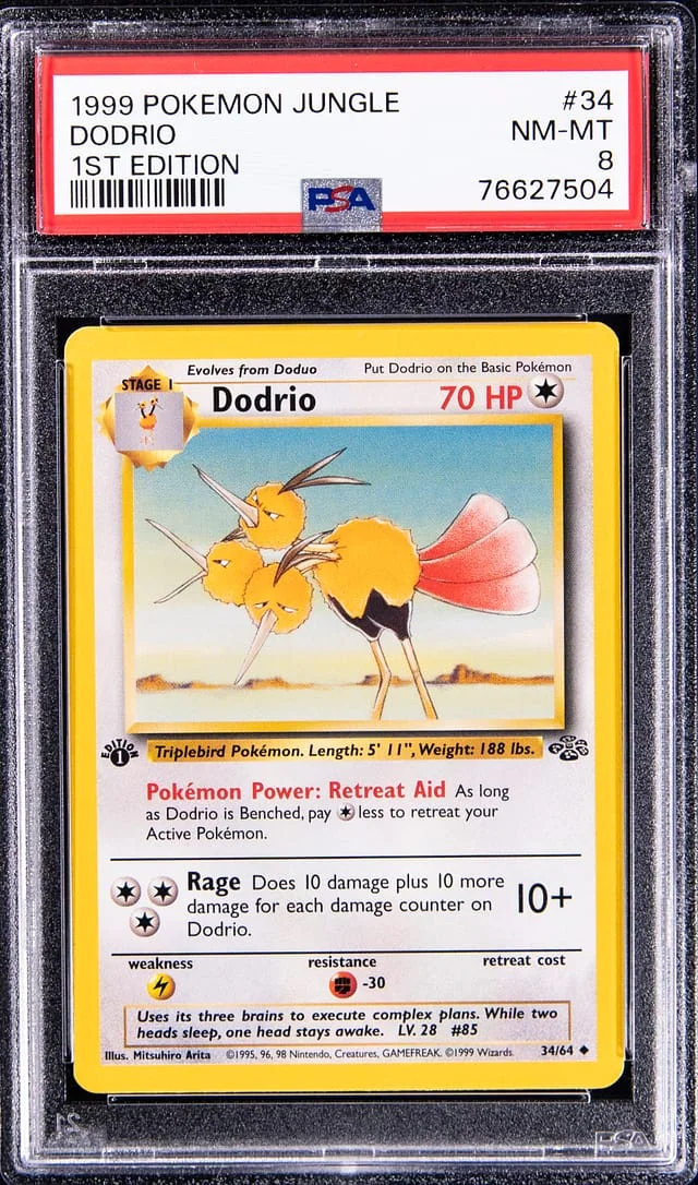1999 Pokemon Jungle 1st Edition Dodrio #34 card image