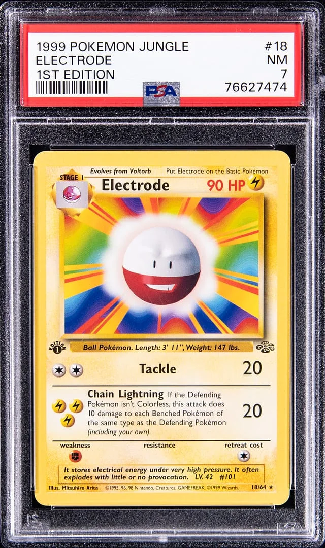 1999 Pokemon Jungle 1st Edition Electrode #18 card image