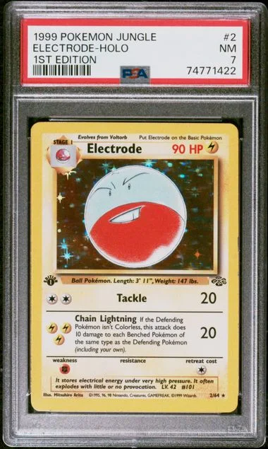 1999 Pokemon Jungle 1st Edition Electrode-Holo #2 card image