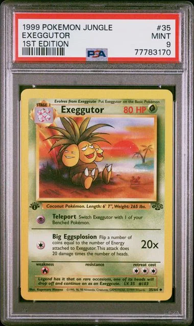 1999 Pokemon Jungle 1st Edition Exeggutor #35 card image