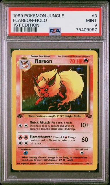 1999 Pokemon Jungle 1st Edition Flareon-Holo #3 card image