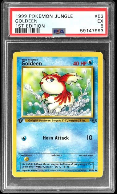 1999 Pokemon Jungle 1st Edition Goldeen #53 card image