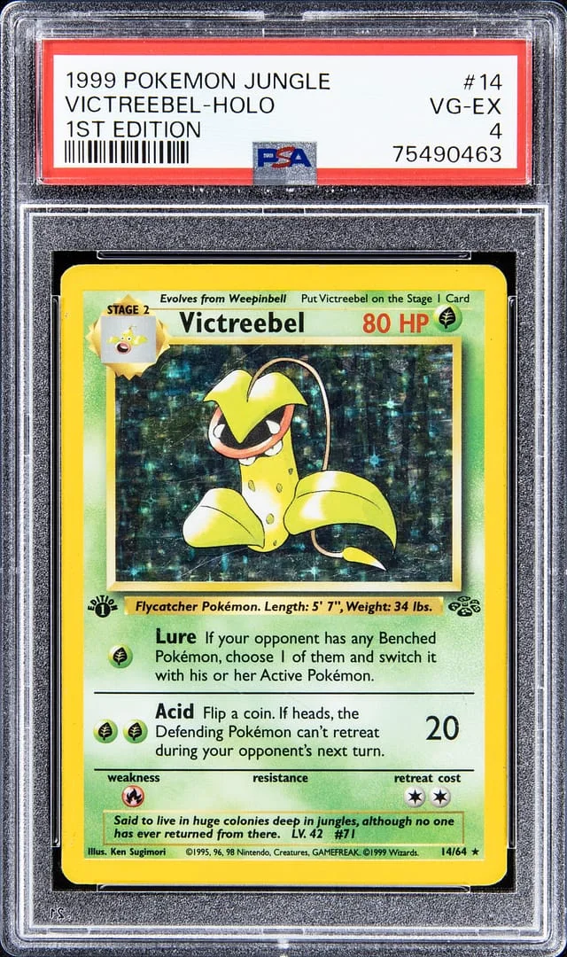 1999 Pokemon Jungle 1st Edition - Holofoil Victreebel #14 card image