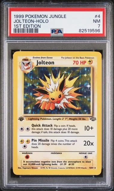 1999 Pokemon Jungle 1st Edition Jolteon-Holo #4 card image
