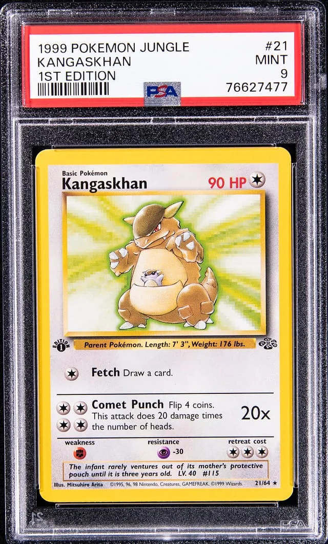 1999 Pokemon Jungle 1st Edition Kangaskhan #21 card image