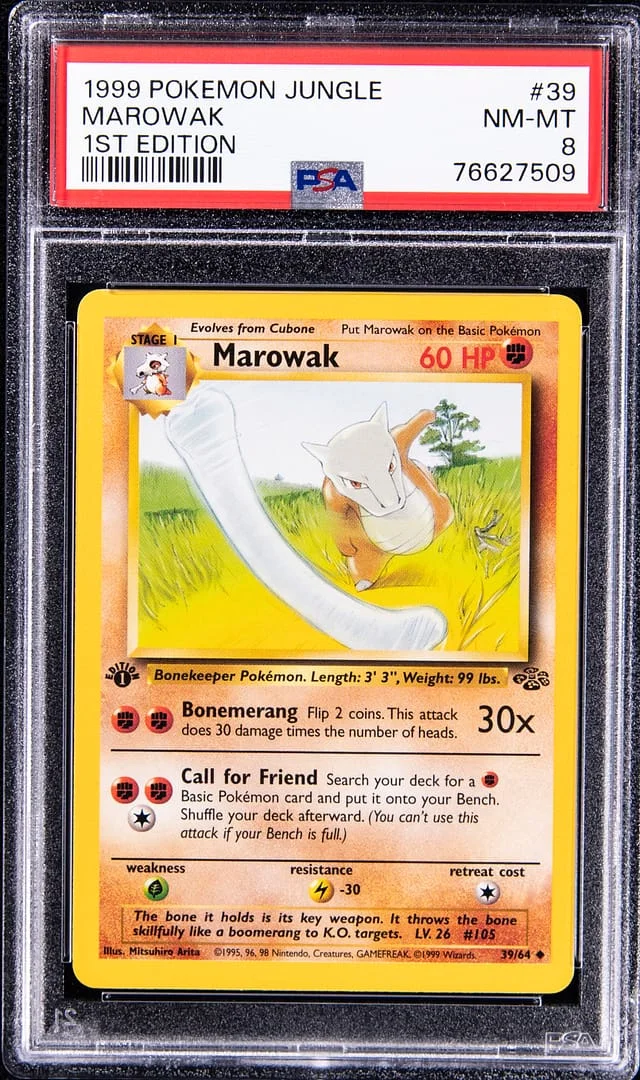 1999 Pokemon Jungle 1st Edition Marowak #39 card image
