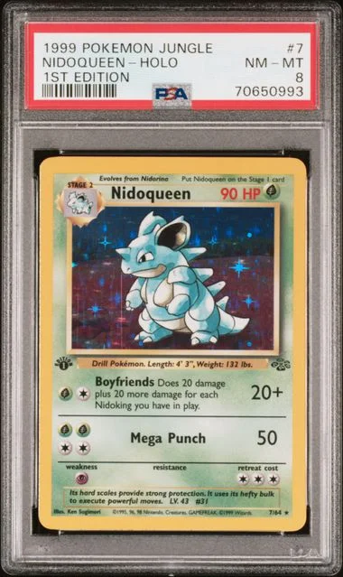 1999 Pokemon Jungle 1st Edition Nidoqueen-Holo #7 card image
