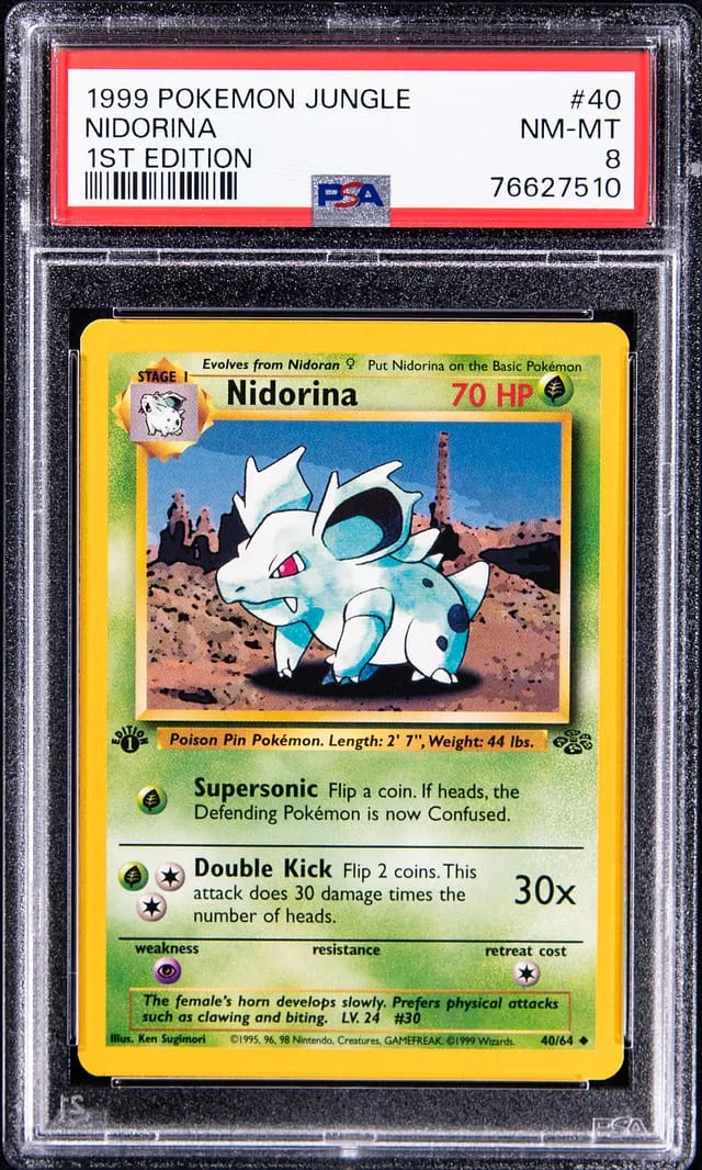 1999 Pokemon Jungle 1st Edition Nidorina #40 card image