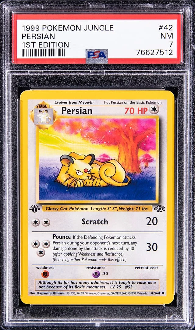 1999 Pokemon Jungle 1st Edition Persian #42 card image