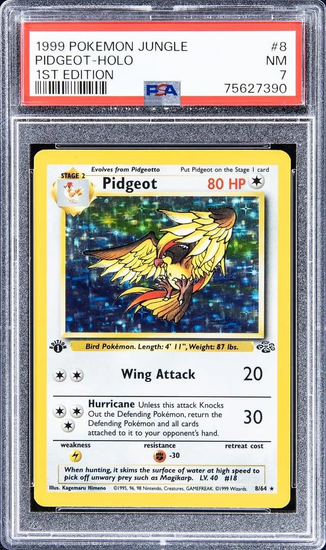 1999 Pokemon Jungle 1st Edition Pidgeot #8 card image