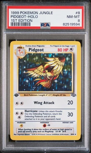 1999 Pokemon Jungle 1st Edition Pidgeot-Holo #8 card image